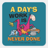 フリントストーンズ |ディーノクリーニングハウス スクエアシール (正面)