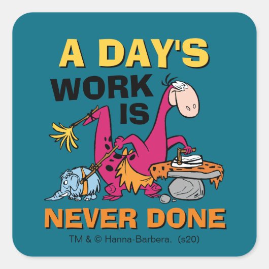 フリントストーンズ |ディーノクリーニングハウス スクエアシール (正面)