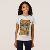 フリントストーンズ |フリントストーンズ&ルーブル漫画 Tシャツ (正面フル)