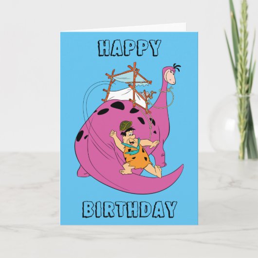 フリントストーンズ |フレッドの尻尾のスライド カード (正面)