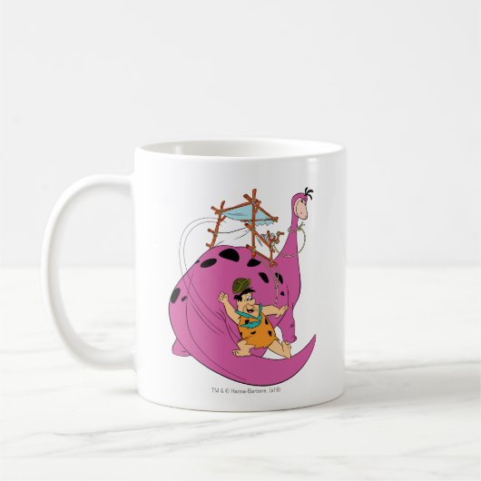 フリントストーンズ |フレッドの尻尾のスライド コーヒーマグカップ (左)