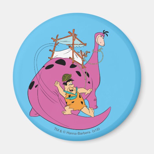 フリントストーンズ |フレッドの尻尾のスライド マグネット (正面)