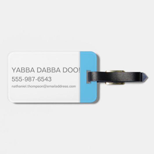 フリントストーンズ |フレッドの尻尾のスライド ラゲッジタグ (裏面横)