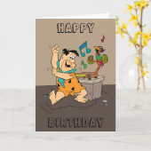 フリントストーンズ |フレッド・フリントストーン踊り カード (黄色い花)