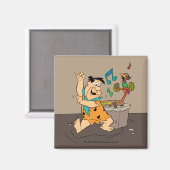 フリントストーンズ |フレッド・フリントストーン踊り マグネット (正面/裏面)