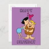 フリントストーンズ |ベティキスをする・バーニー ポストカード (正面/裏面)