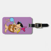 フリントストーンズ |ベティキスをする・バーニー ラゲッジタグ (正面横)