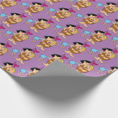 フリントストーンズ |ベティキスをする・バーニー ラッピングペーパー (角)