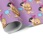 フリントストーンズ |ベティキスをする・バーニー ラッピングペーパー (ロールコーナー)