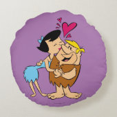 フリントストーンズ |ベティ・バーニキスをするー ラウンドクッション (裏面)