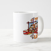 フリントストーンズ |リフトが必要 ジャンボコーヒーマグカップ (正面右)
