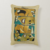 フリントストーンズ |レトロ漫画キャラクターパネル アクセントクッション (裏面(縦))