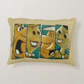 フリントストーンズ |レトロ漫画キャラクターパネル アクセントクッション (裏面)