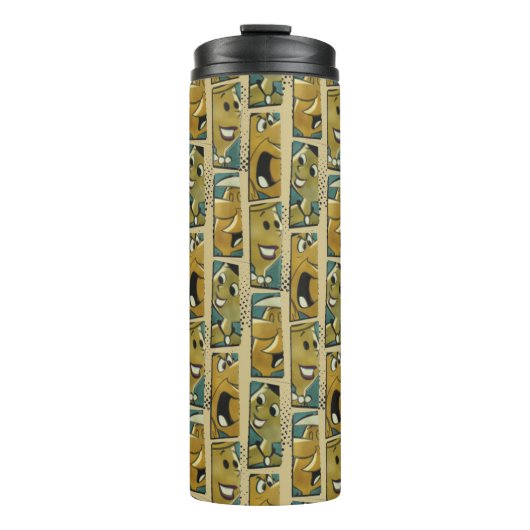 フリントストーンズ |レトロ漫画キャラクターパネル タンブラー (正面)