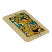 フリントストーンズ |レトロ漫画キャラクターパネル マグネット (右側)