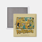 フリントストーンズ |レトロ漫画キャラクターパネル マグネット (正面/裏面)