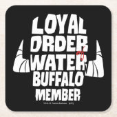 フリントストーンズ |ロイヤルオーダー水牛メンバー スクエアペーパーコースター (正面)