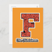 フリントストーンズ |大学スタイルモノグラム インビテーションポストカード (正面/裏面)