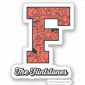 フリントストーンズ |大学スタイルモノグラム シール (正面)