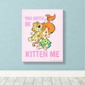 フリントストーンズ |小石と彼女の虎 キャンバスプリント (インサイチュ (ウッドフロア))