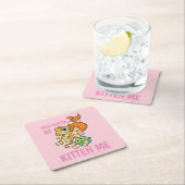 フリントストーンズ |小石と彼女の虎 スクエアペーパーコースター (インサイチュ)