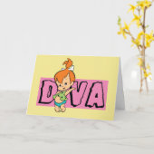 フリントストーンズ |小石 – Little Diva カード (黄色い花)