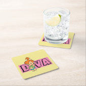 フリントストーンズ |小石 – Little Diva スクエアペーパーコースター (インサイチュ)