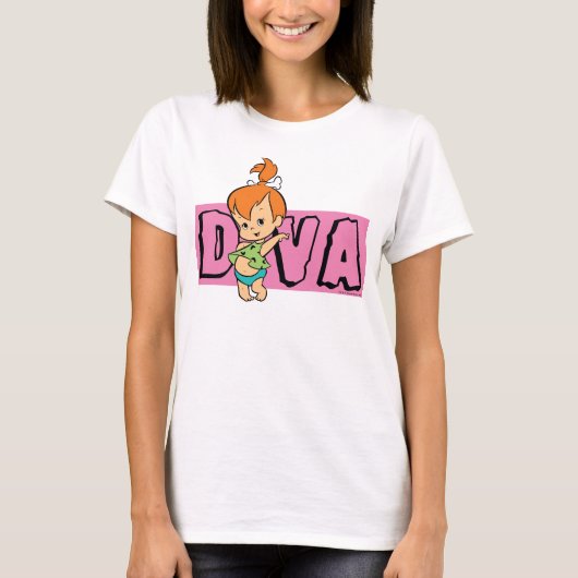 フリントストーンズ |小石 – Little Diva Tシャツ (正面)