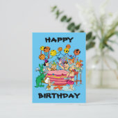 フリントストーンズ |誕生日パーティー インビテーションポストカード (スタンド正面)