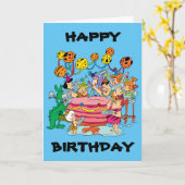 フリントストーンズ |誕生日パーティー カード (黄色い花)