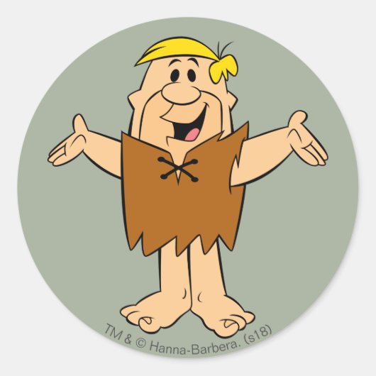 フリントストーンズ | Barney Rubble ラウンドシール (正面)