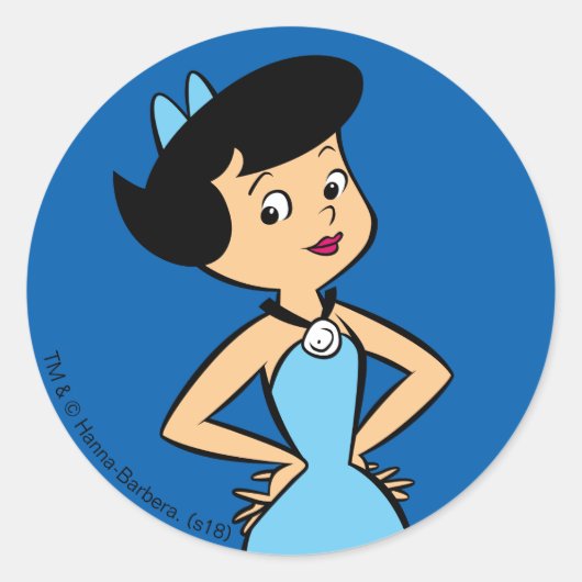 フリントストーンズ | Betty Rubble ラウンドシール (正面)
