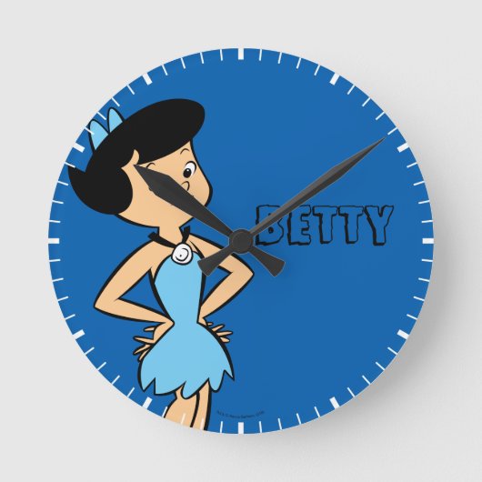 フリントストーンズ | Betty Rubble ラウンド壁時計 (正面)