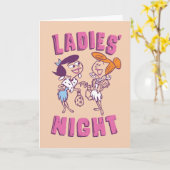 フリントストーンズ | Betty & Wilma – レディースナイト カード (黄色い花)