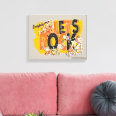 フリントストーンズ | Everyone Let's Rock キャンバスプリント (インサイチュ (リビング))