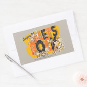 フリントストーンズ | Everyone Let's Rock 長方形シール (封筒)