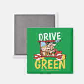 フリントストーンズ | Fred & Barney – ドライブグリーン マグネット (正面/裏面)