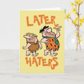 フリントストーンズ | Fred & Barney – 後のヘイターズ カード (黄色い花)