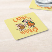 フリントストーンズ | Fred & Barney – 後のヘイターズ スクエアペーパーコースター (アングル)