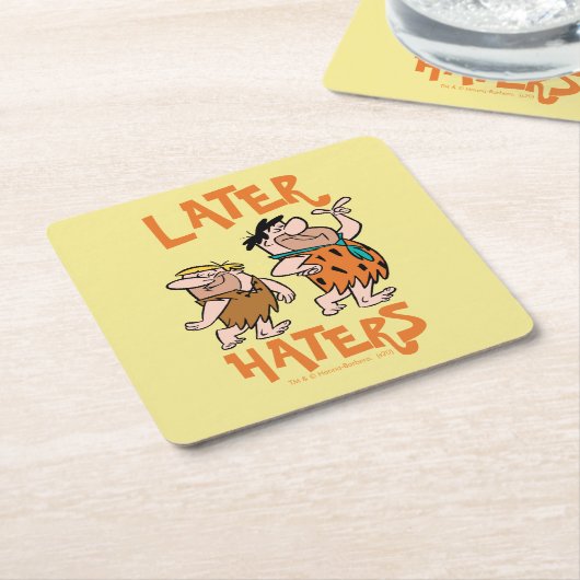 フリントストーンズ | Fred & Barney – 後のヘイターズ スクエアペーパーコースター (アングル)