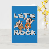フリントストーンズ | Fred & Barney - Let's Rock カード (黄色い花)