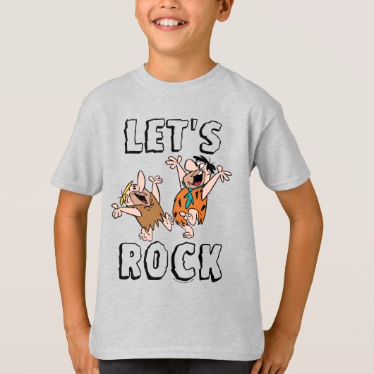 フリントストーンズ | Fred & Barney - Let's Rock Tシャツ (正面)
