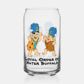 フリントストーンズ | Fred & Barney Water Buffaloes ガラス缶 (裏面)