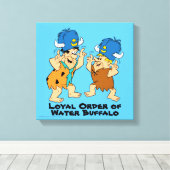 フリントストーンズ | Fred & Barney Water Buffaloes キャンバスプリント (インサイチュ (ウッドフロア))