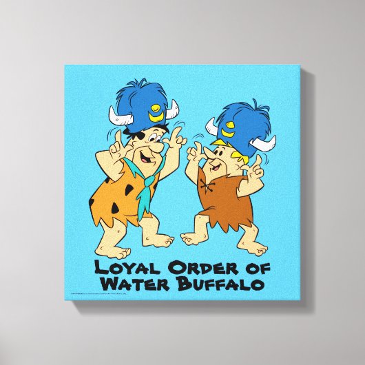 フリントストーンズ | Fred & Barney Water Buffaloes キャンバスプリント (正面)