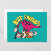 フリントストーンズ | Fred & Dino – 友最高の達 インビテーションポストカード (正面/裏面)