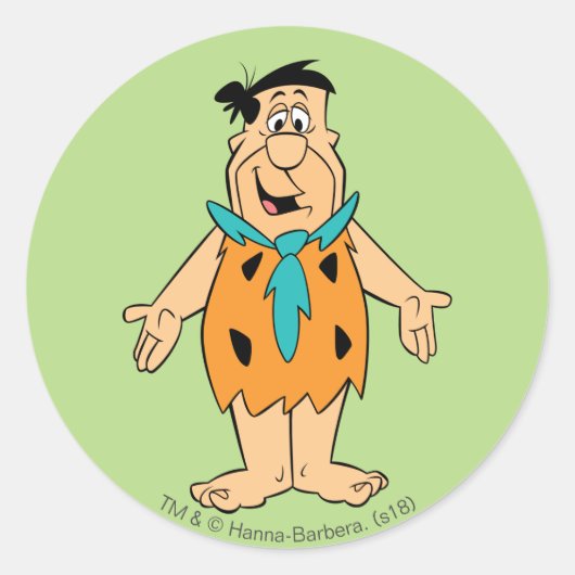 フリントストーンズ | Fred Flintstone ラウンドシール (正面)