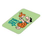 フリントストーンズ Fred & Pebbles – パパの女の子 マグネット (左側)