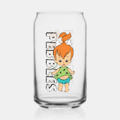 フリントストーンズ | Pebbles Flintstone ガラス缶 (正面)