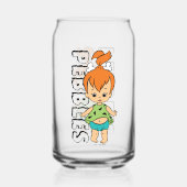 フリントストーンズ | Pebbles Flintstone ガラス缶 (裏面)